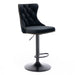 4x Height Adjustable Swivel Bar Stool Velvet Nailhead