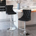 2x Height Adjustable Swivel Bar Stool Velvet Studs Barstool