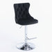 2x Height Adjustable Swivel Bar Stool Velvet Studs Barstool