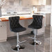 2x Height Adjustable Swivel Bar Stool Velvet Studs Barstool