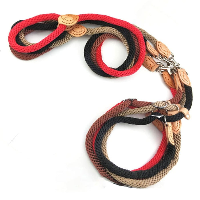 Hemp p Chain Slip Collar Dog Leash