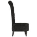 High Back Chair Black Velvet Button Design Tpxaln