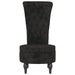 High Back Chair Black Velvet Button Design Tpxaln