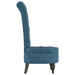 High Back Chair Blue Velvet Button Design Tpxalt