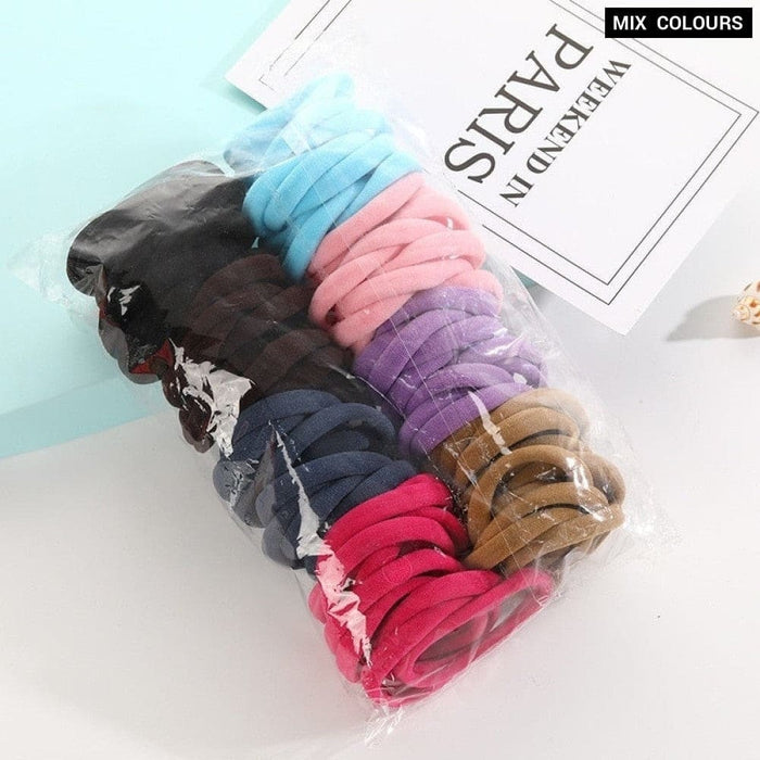 High Elasticity Hair Rope 100 Pack Of Multiple Colours