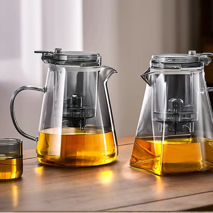 High Grade Glass Teapot Set With One Click Filter