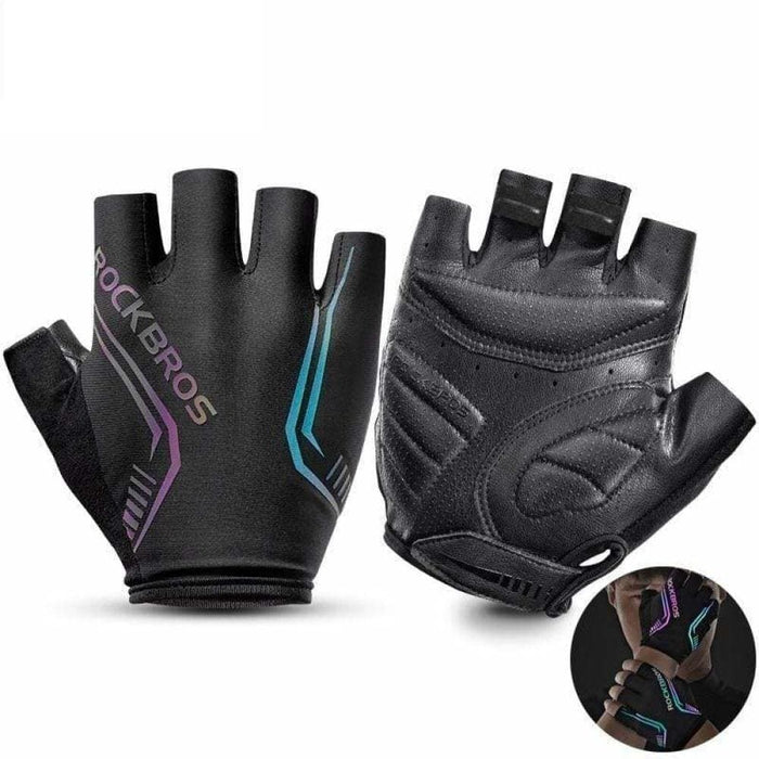 High Reflective Ant-slip Shockproof Fingerless Gloves