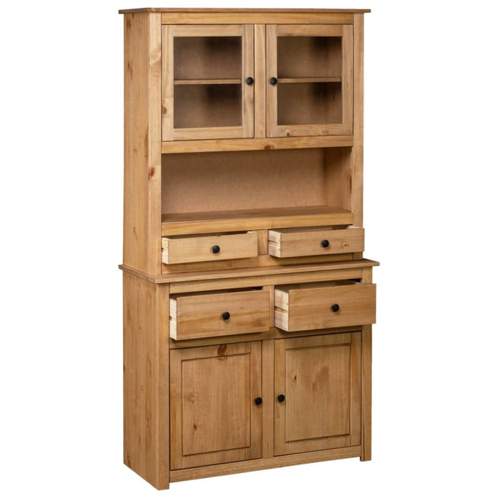 Highboard 93x40.5x180 Cm Solid Pine Panama Range Xnxibb