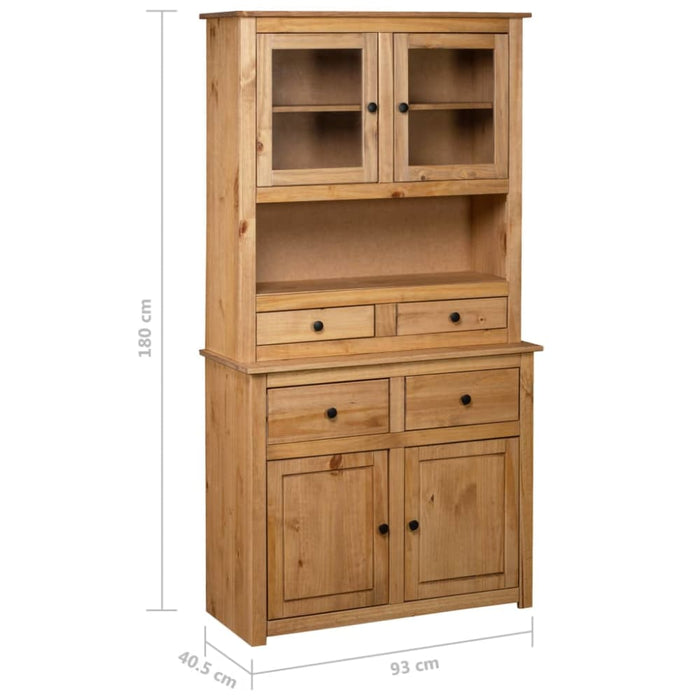 Highboard 93x40.5x180 Cm Solid Pine Panama Range Xnxibb
