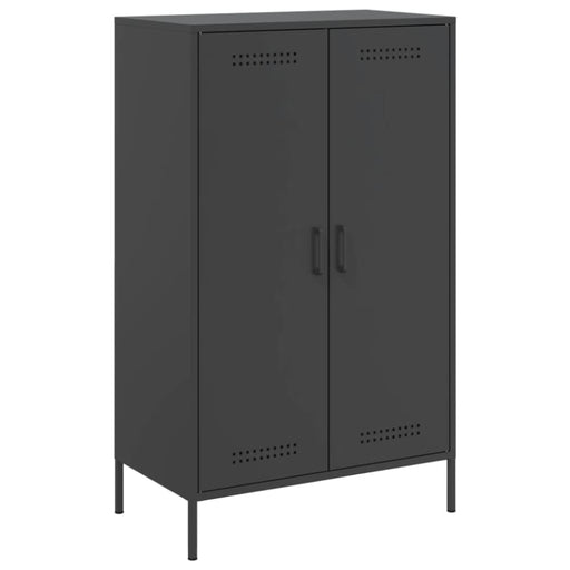 Highboard Black 68x39x113 Cm Steel Naxkla