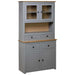 Highboard Grey 93x40.5x180 Cm Solid Pine Panama Range Xnxibo