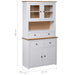Highboard White 93x40.5x180 Cm Solid Pinewood Panama Range