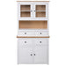 Highboard White 93x40.5x180 Cm Solid Pinewood Panama Range