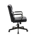 Home Office Chair In Black Pu