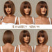 Honey Brown Bob Wig With Bangs