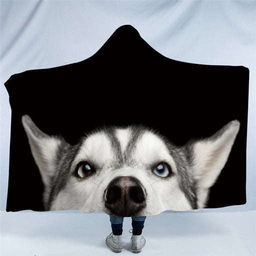 Hooded Blanket Hippie Pug Sherpa Fleece Wearable Husky