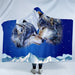 Hooded Blanket Moon Sherpa Fleece Night Sky Wearable