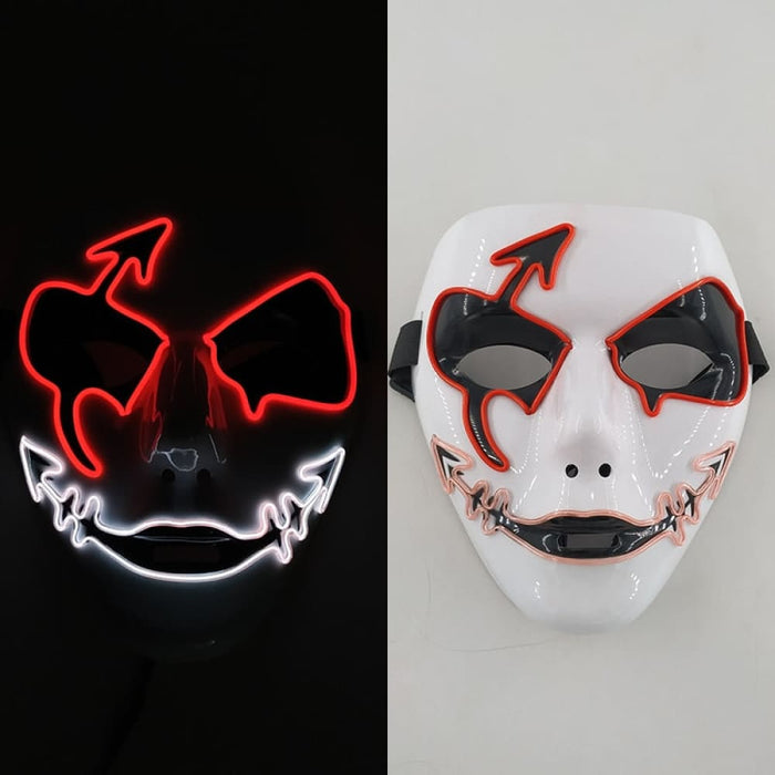 Horror Led Neon Disguised Mask Luminous Full Face Cosplay