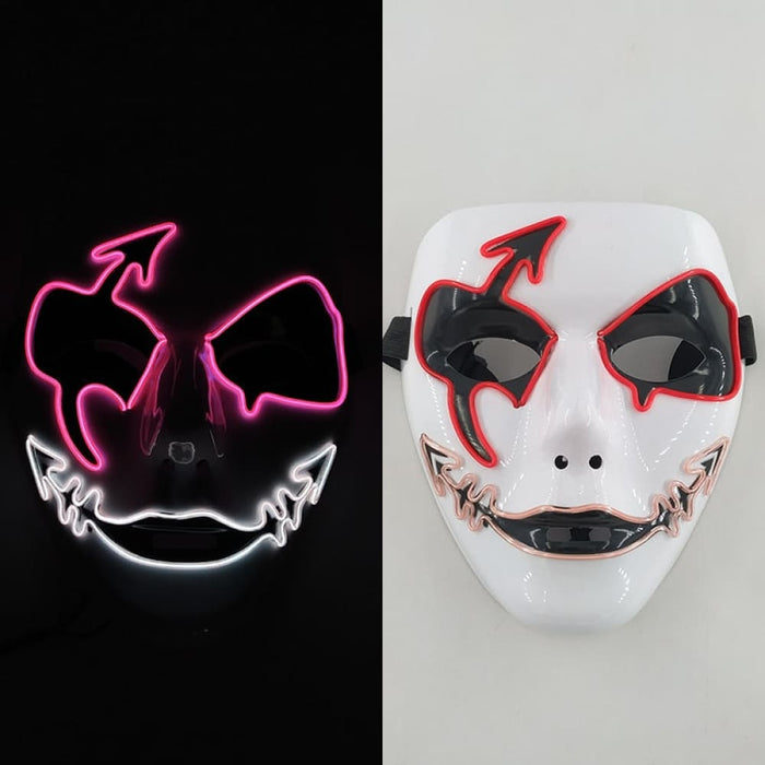 Horror Led Neon Disguised Mask Luminous Full Face Cosplay