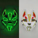 Horror Led Neon Disguised Mask Luminous Full Face Cosplay