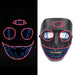 Horror Led Neon Disguised Mask Luminous Full Face Cosplay