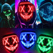 Horror Led Neon Disguised Mask Luminous Full Face Cosplay