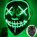 Horror Led Neon Disguised Mask Luminous Full Face Cosplay