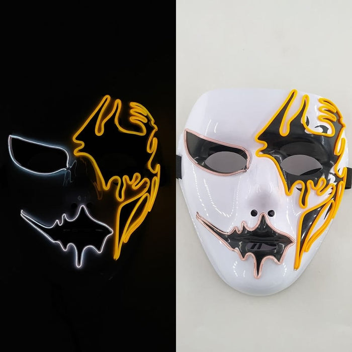 Horror Led Neon Disguised Mask Luminous Full Face Cosplay