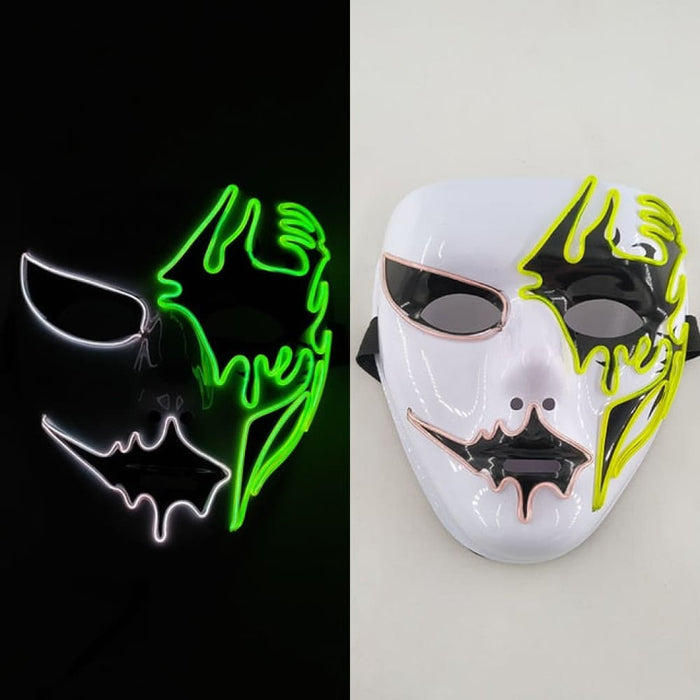 Horror Led Neon Disguised Mask Luminous Full Face Cosplay