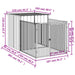 Dog House With Run Anthracite 110x201x110 Cm Galvanised