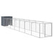 Dog House With Run Anthracite 110x813x110 Cm Galvanised