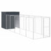 Dog House With Run Anthracite 165x659x181 Cm Galvanised