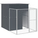 Dog House With Run Anthracite 165x659x181 Cm Galvanised