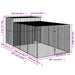 Dog House With Run Anthracite 214x457x181 Cm Galvanised