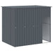 Dog House With Run Anthracite 214x661x181 Cm Galvanised