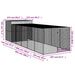 Dog House With Run Anthracite 214x661x181 Cm Galvanised