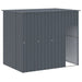 Dog House With Run Anthracite 214x865x181 Cm Galvanised