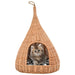 Cat House With Cushion 40x60 Cm Natural Willow Teepee Oibiii