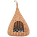 Cat House With Cushion 40x60 Cm Natural Willow Teepee Oibiii