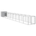 Dog House With Run Light Grey 110x1017x110 Cm Galvanised