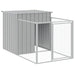 Dog House With Run Light Grey 110x813x110 Cm Galvanised