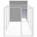 Dog House With Run Light Grey 165x455x181 Cm Galvanised