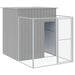 Dog House With Run Light Grey 165x455x181 Cm Galvanised