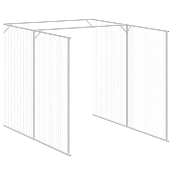 Dog House With Run Light Grey 165x659x181 Cm Galvanised