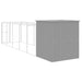 Dog House With Run Light Grey 165x659x181 Cm Galvanised