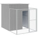 Dog House With Run Light Grey 165x659x181 Cm Galvanised