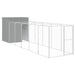 Dog House With Run Light Grey 165x659x181 Cm Galvanised