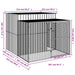 Dog House With Run Light Grey 214x253x181 Cm Galvanised