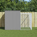 Dog House With Run Light Grey 214x253x181 Cm Galvanised