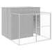 Dog House With Run Light Grey 214x253x181 Cm Galvanised